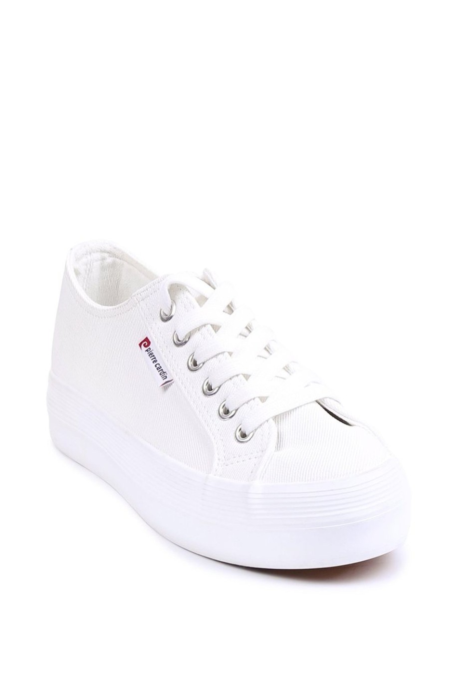 Shoes MILADYS | Lace Up Sneaker - Pierre Cardin White