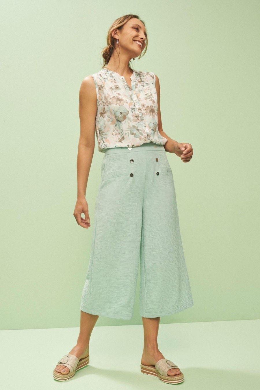 Clothing MILADYS | Woven Culottes Mint