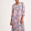 Clothing MILADYS | Floral Print Pleated Dress Multi