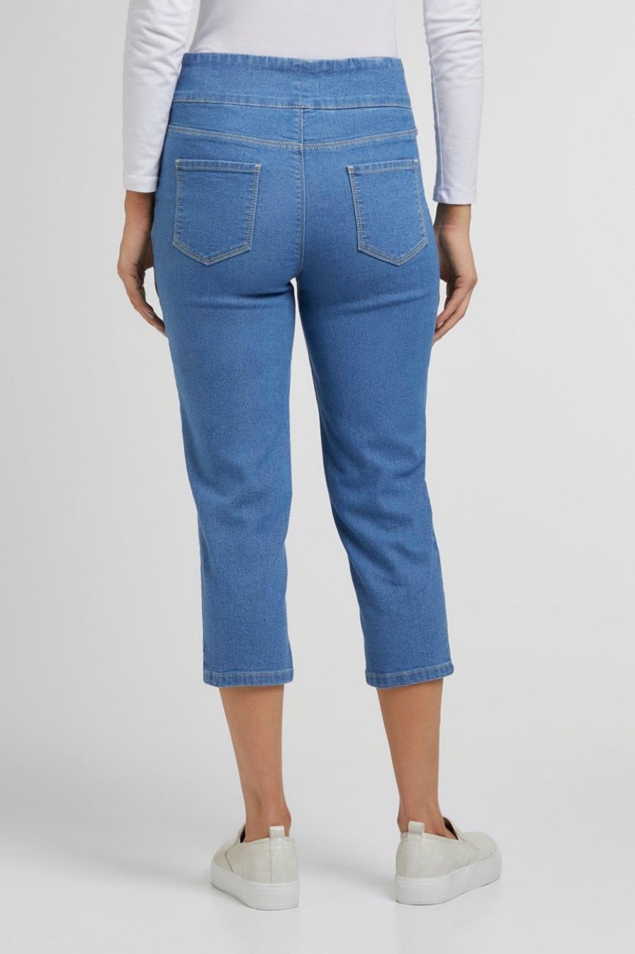 Clothing MILADYS | Pull On Jegging Crops Periwinkle