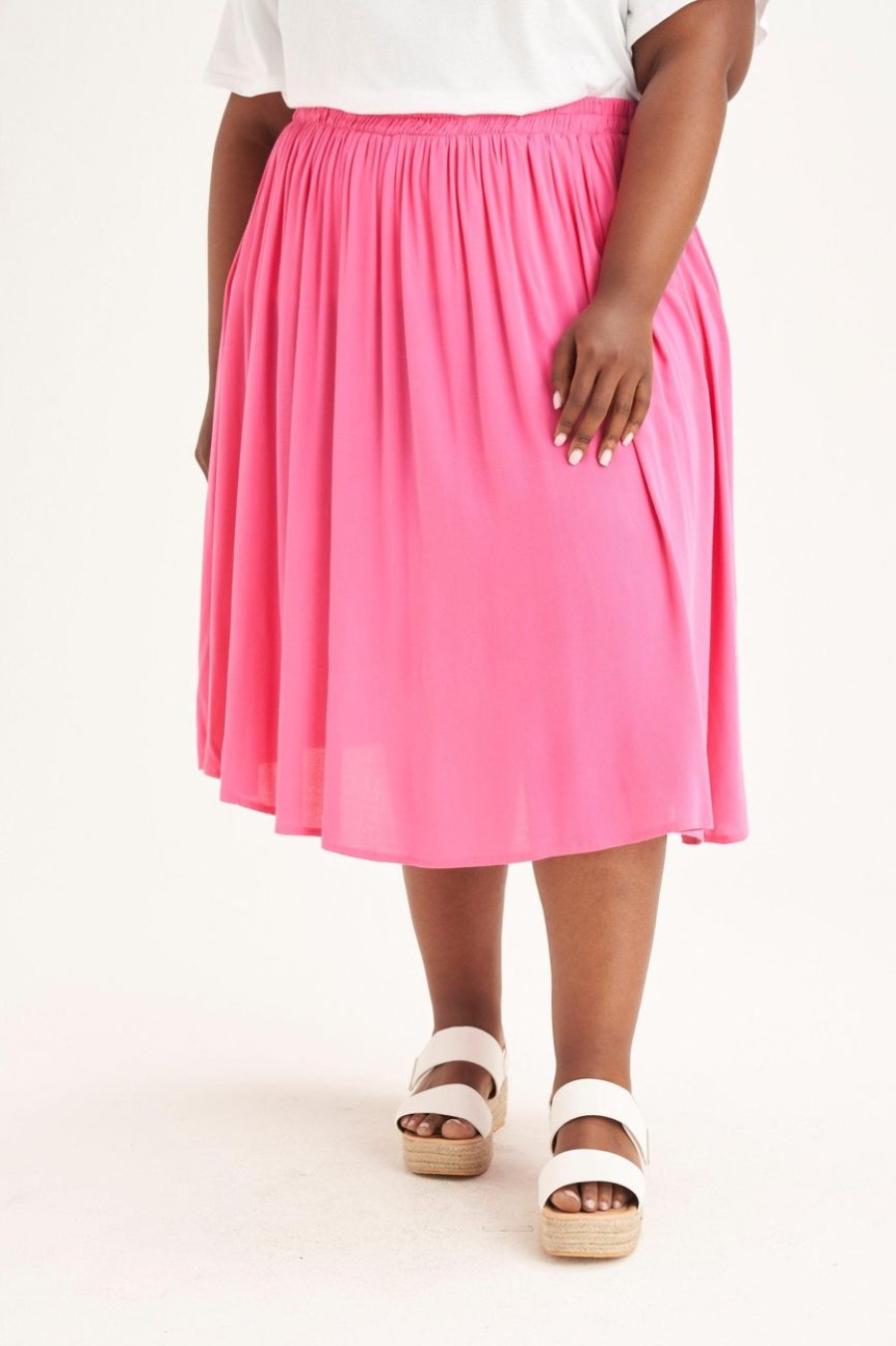 Clothing MILADYS | A-Line Skirt Pink Cerise