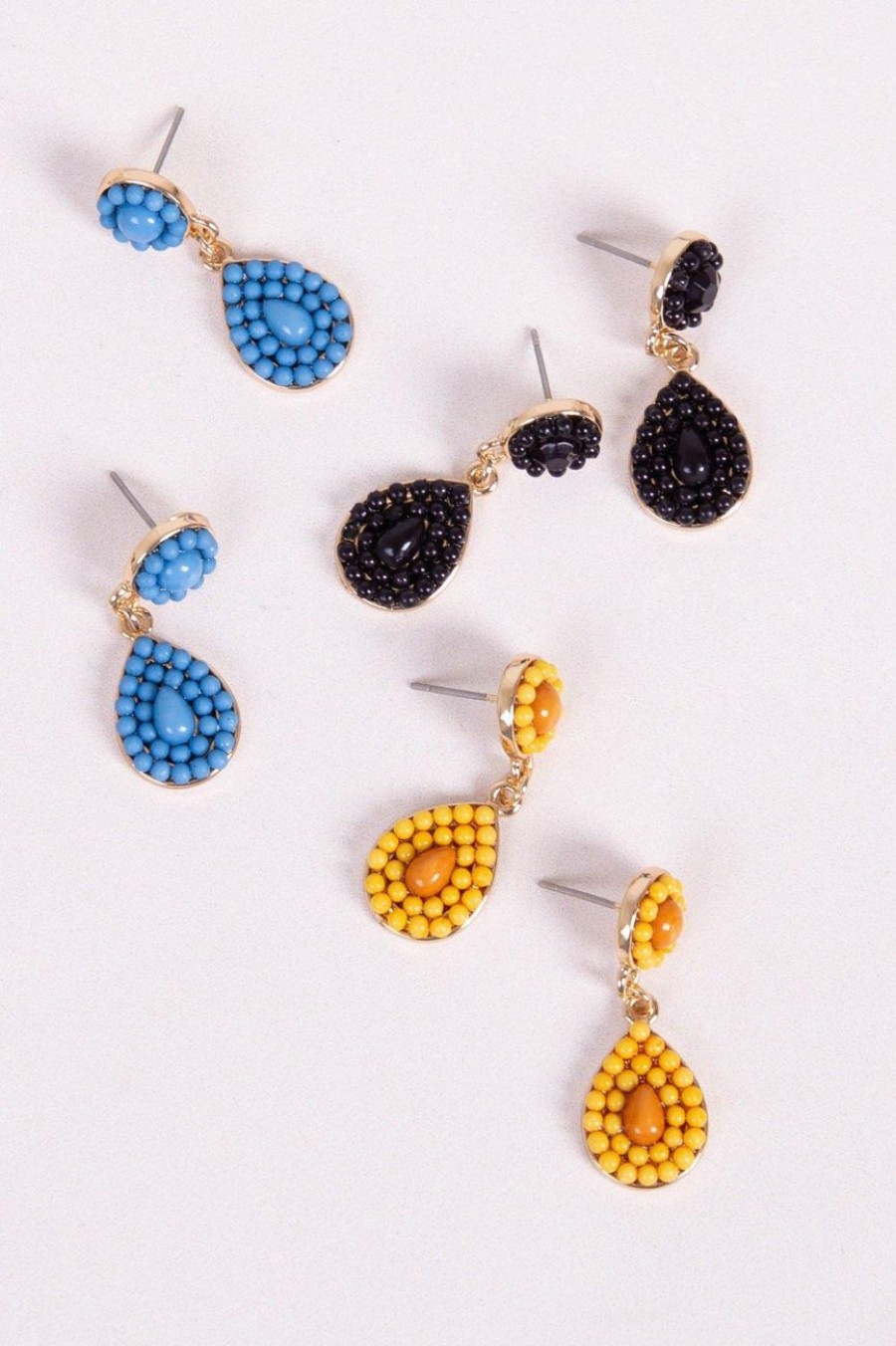 Accessories MILADYS | 3 Pack Beaded Drop Earrings Multi