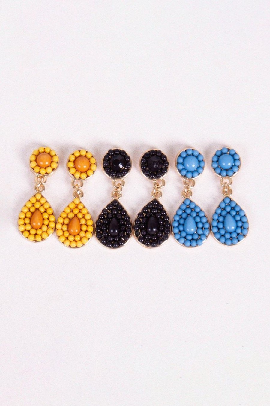 Accessories MILADYS | 3 Pack Beaded Drop Earrings Multi