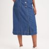 Clothing MILADYS | A-Line Denim Skirt Ink