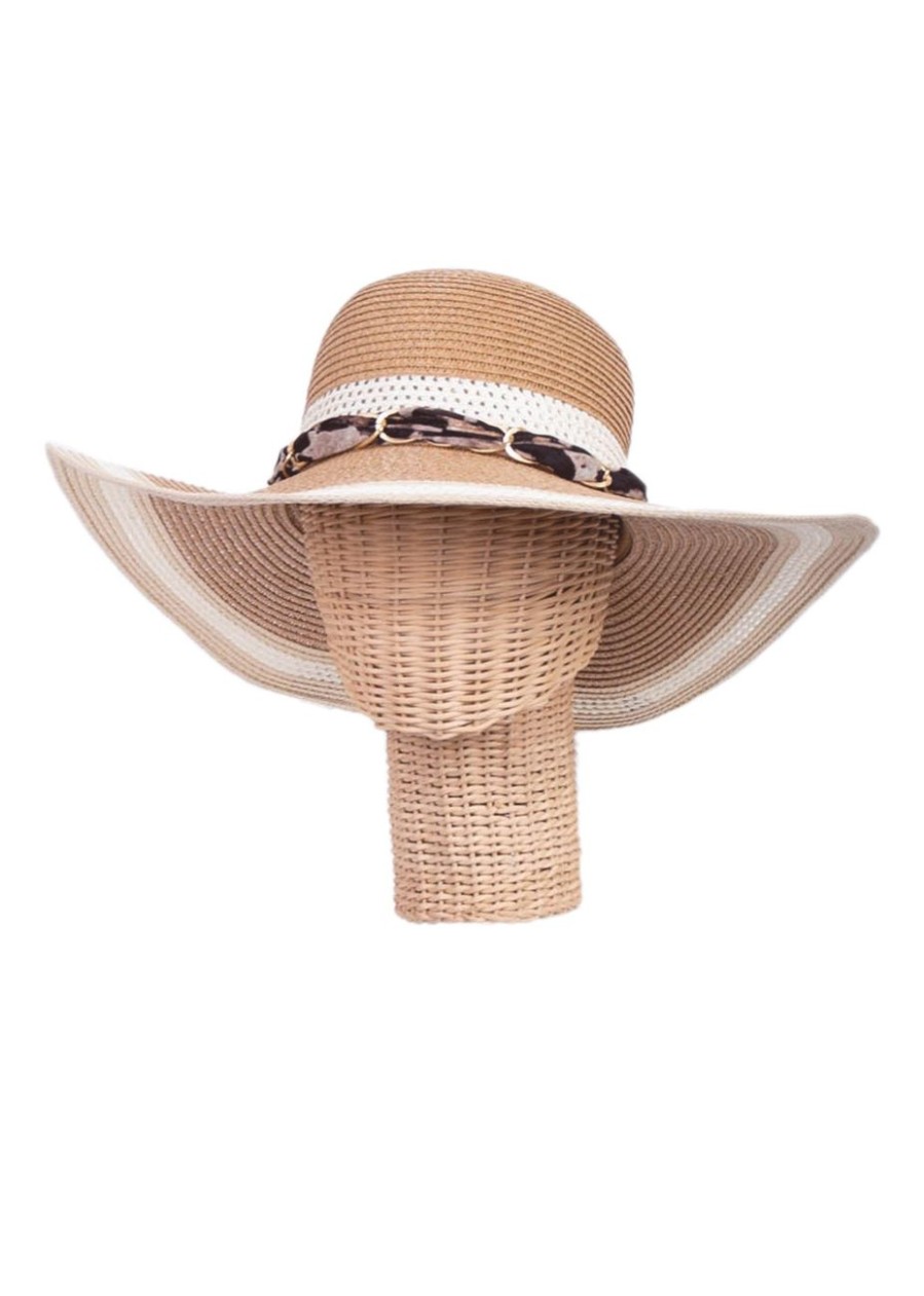 Accessories MILADYS | Sunhat With Scarf Trim Stone