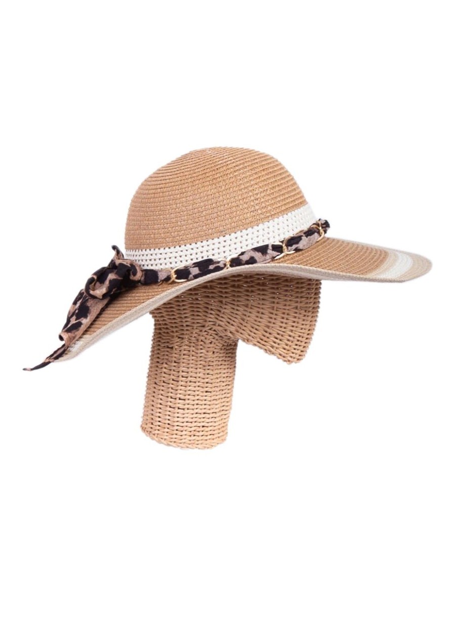 Accessories MILADYS | Sunhat With Scarf Trim Stone