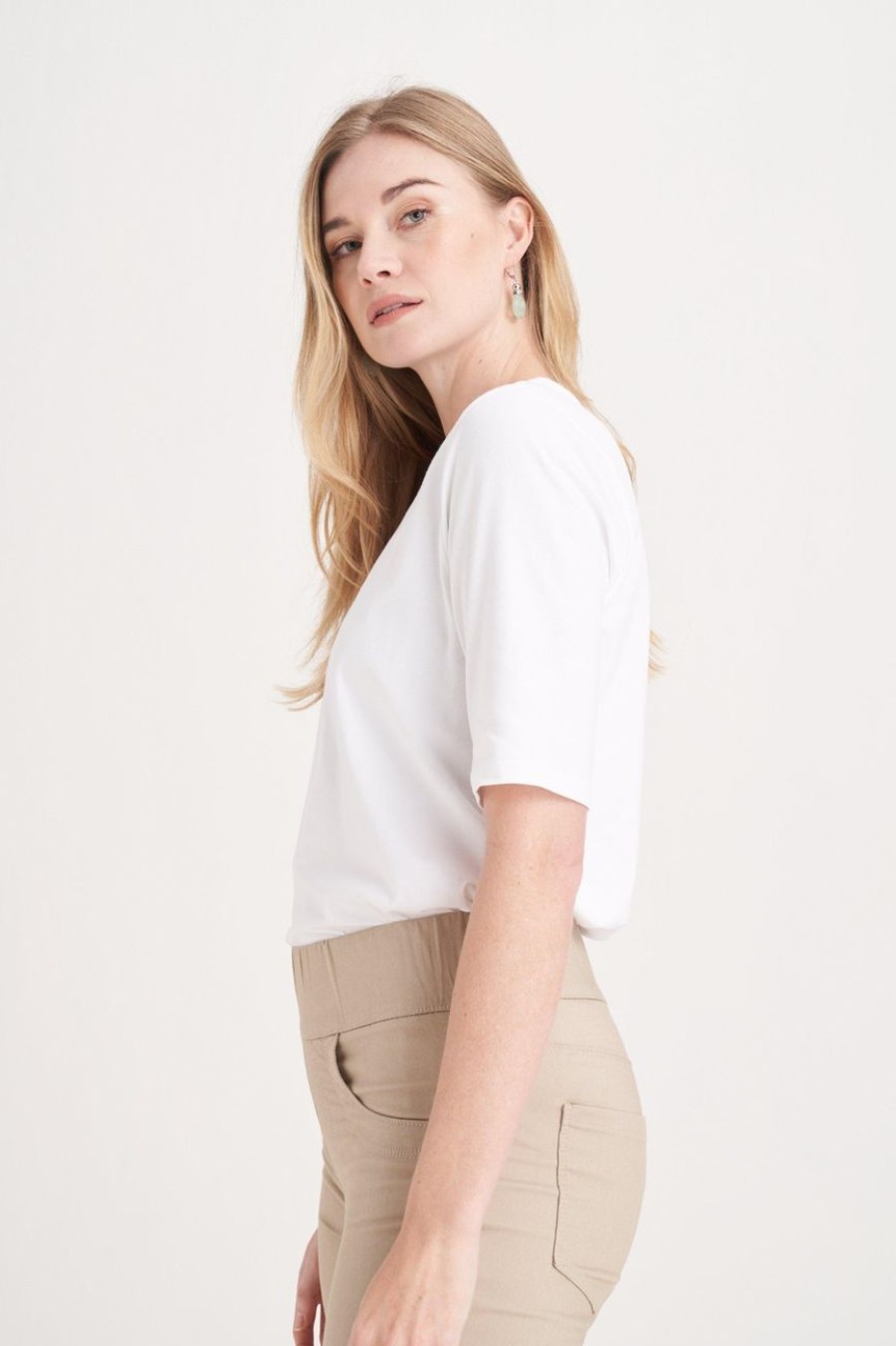 Clothing MILADYS | Basic Short Sleeve T-Shirt White