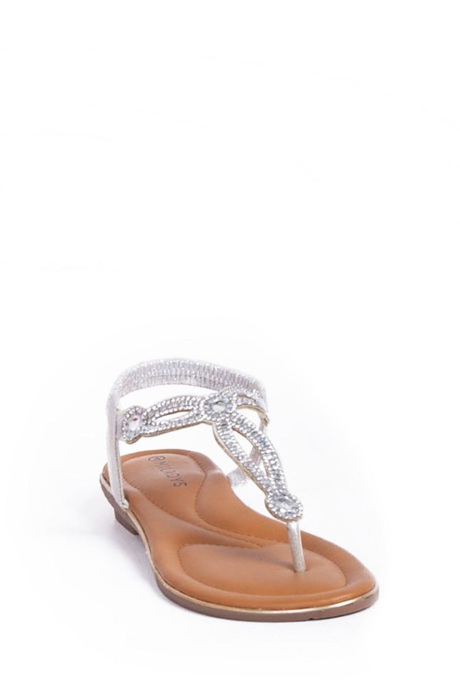 Shoes MILADYS | Thong Comfort Sandal Silver