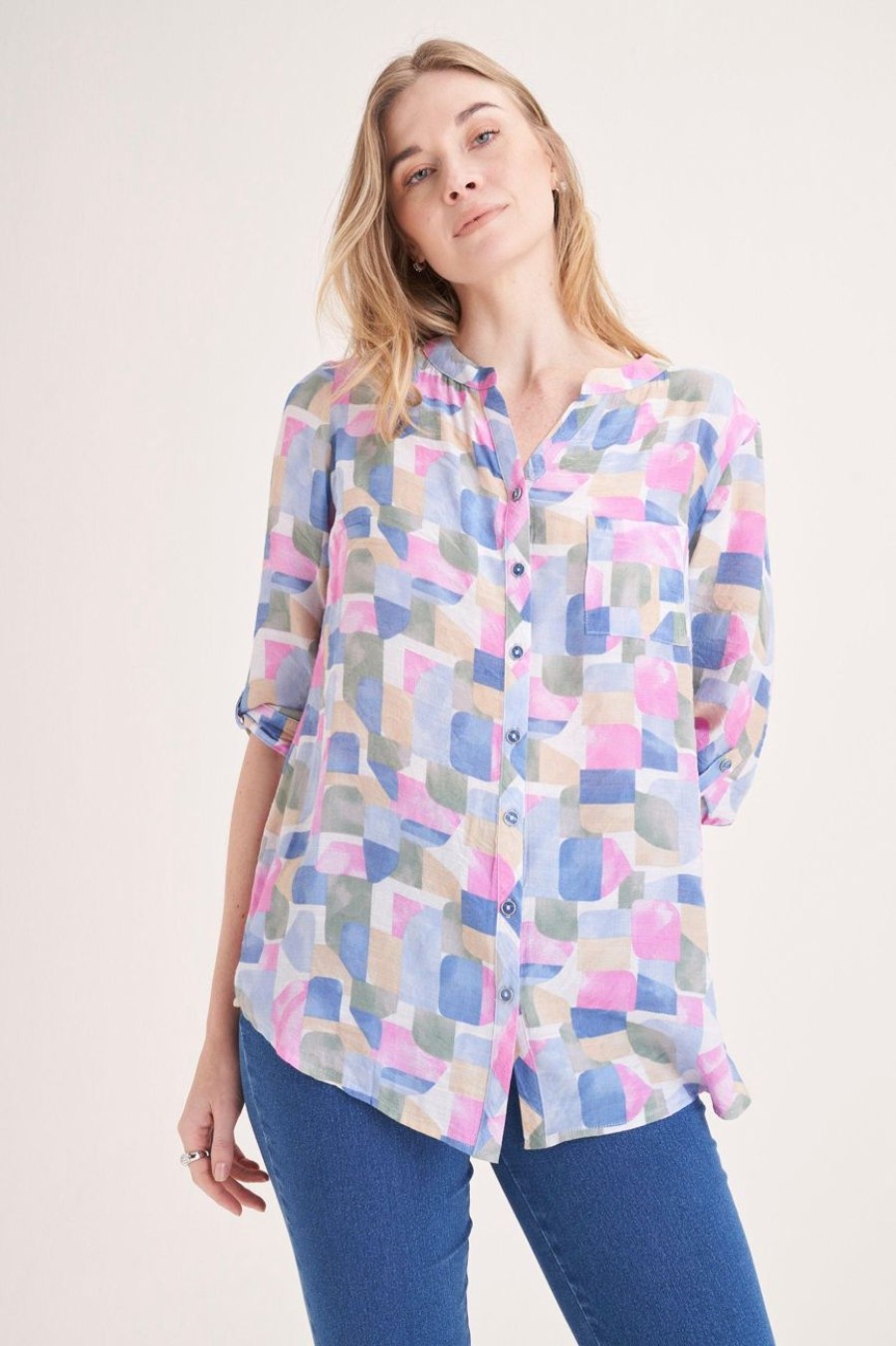 Clothing MILADYS | Printed Regular Fit Shirt Multi