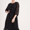 Clothing MILADYS | Chiffon Dress Black