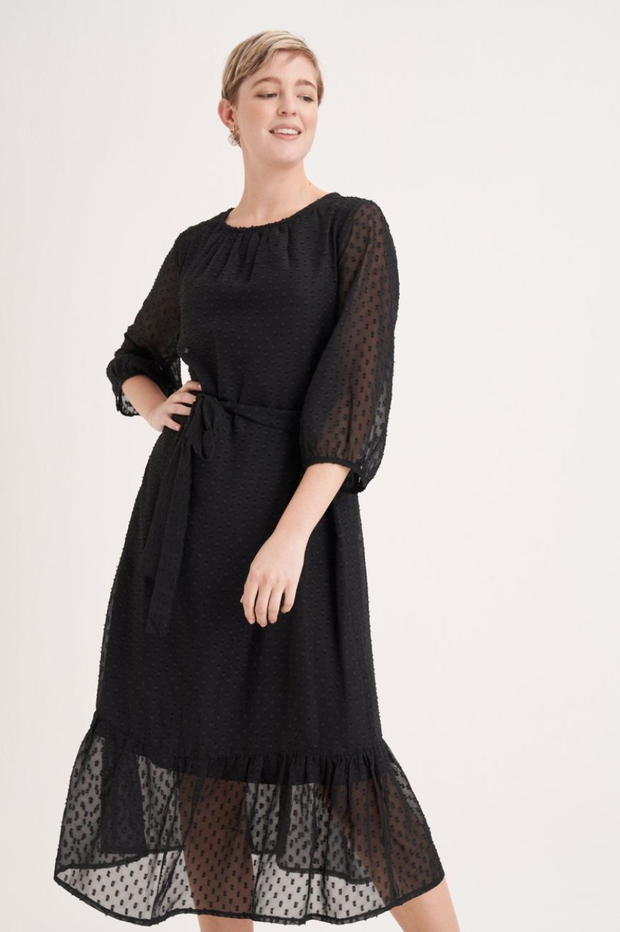 Clothing MILADYS | Chiffon Dress Black