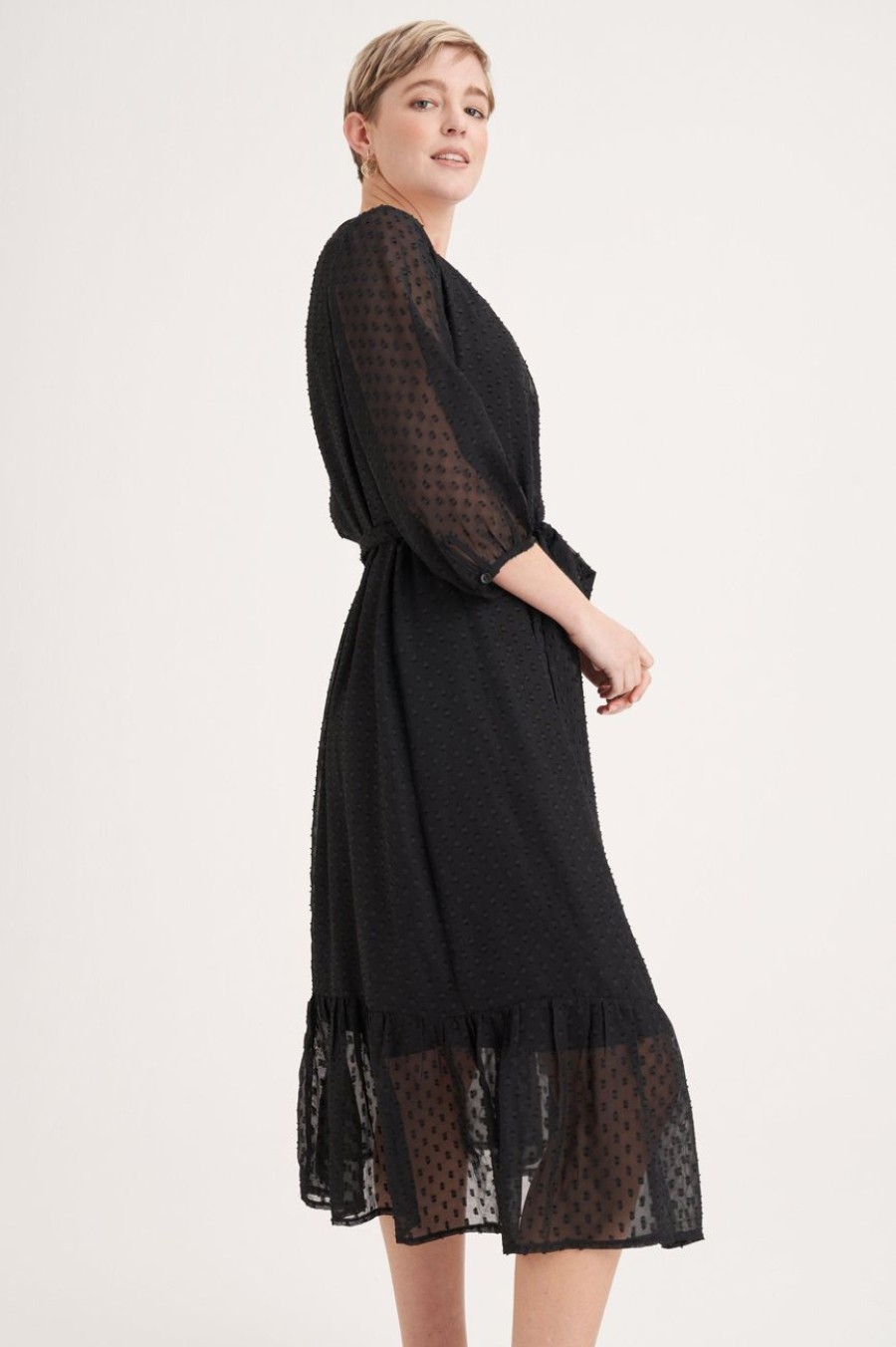 Clothing MILADYS | Chiffon Dress Black