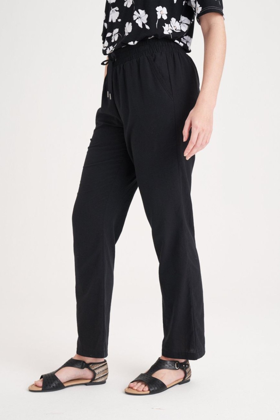 Clothing MILADYS | Washer Cotton Pants Black