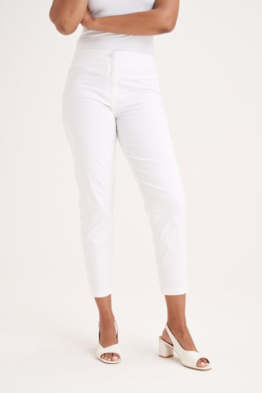 Clothing MILADYS | Ankle Grazer Crops White