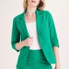 Clothing MILADYS | Cotton Sateen Blazer Green Grass Green