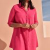 Clothing MILADYS | Longer Length Shirt Cerise