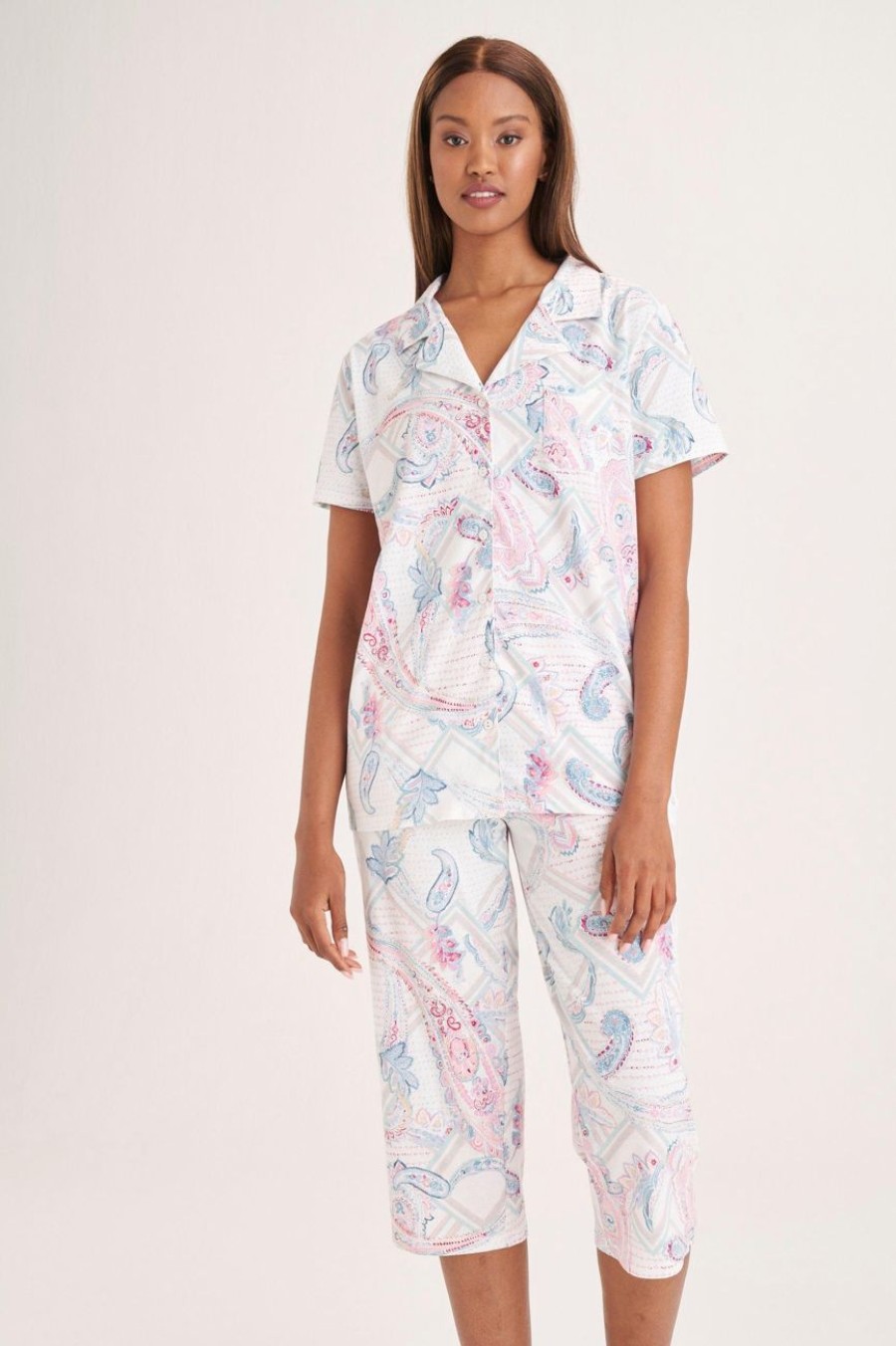 Clothing MILADYS | Printed Sleep Set Winter White