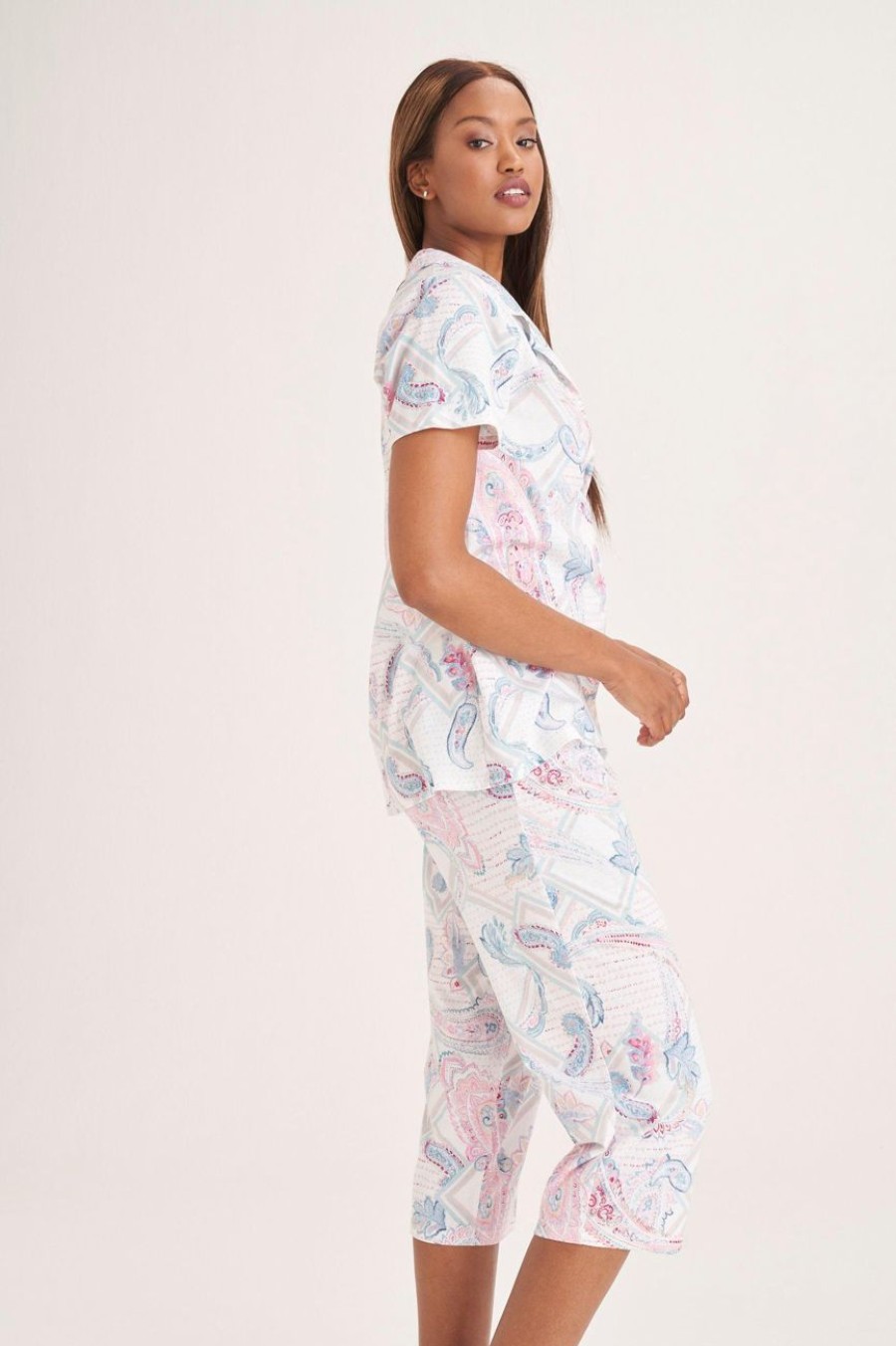 Clothing MILADYS | Printed Sleep Set Winter White