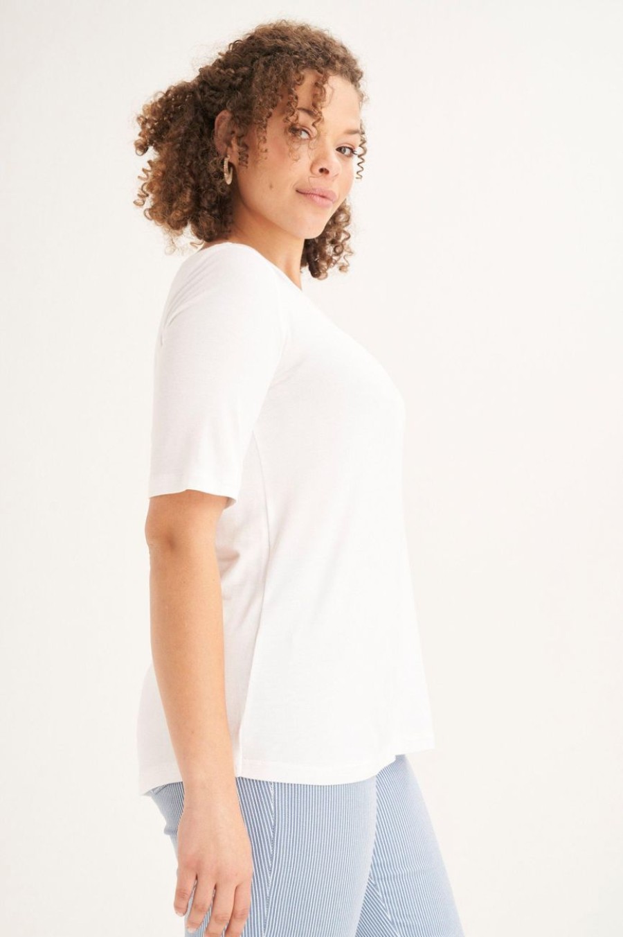 Clothing MILADYS | Viscose Tee White