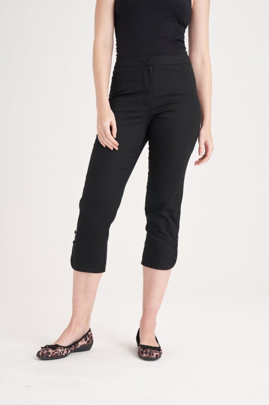 Clothing MILADYS | Sateen Crops Black