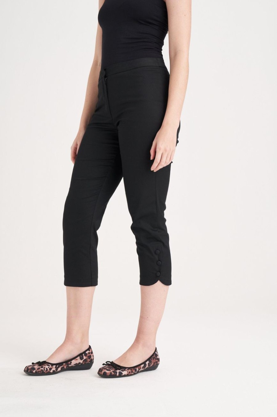 Clothing MILADYS | Sateen Crops Black