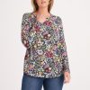 Clothing MILADYS | Floral Print Long Sleeve T-Shirt Multi