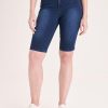 Clothing MILADYS | Slimleg Denim Bermuda Ink