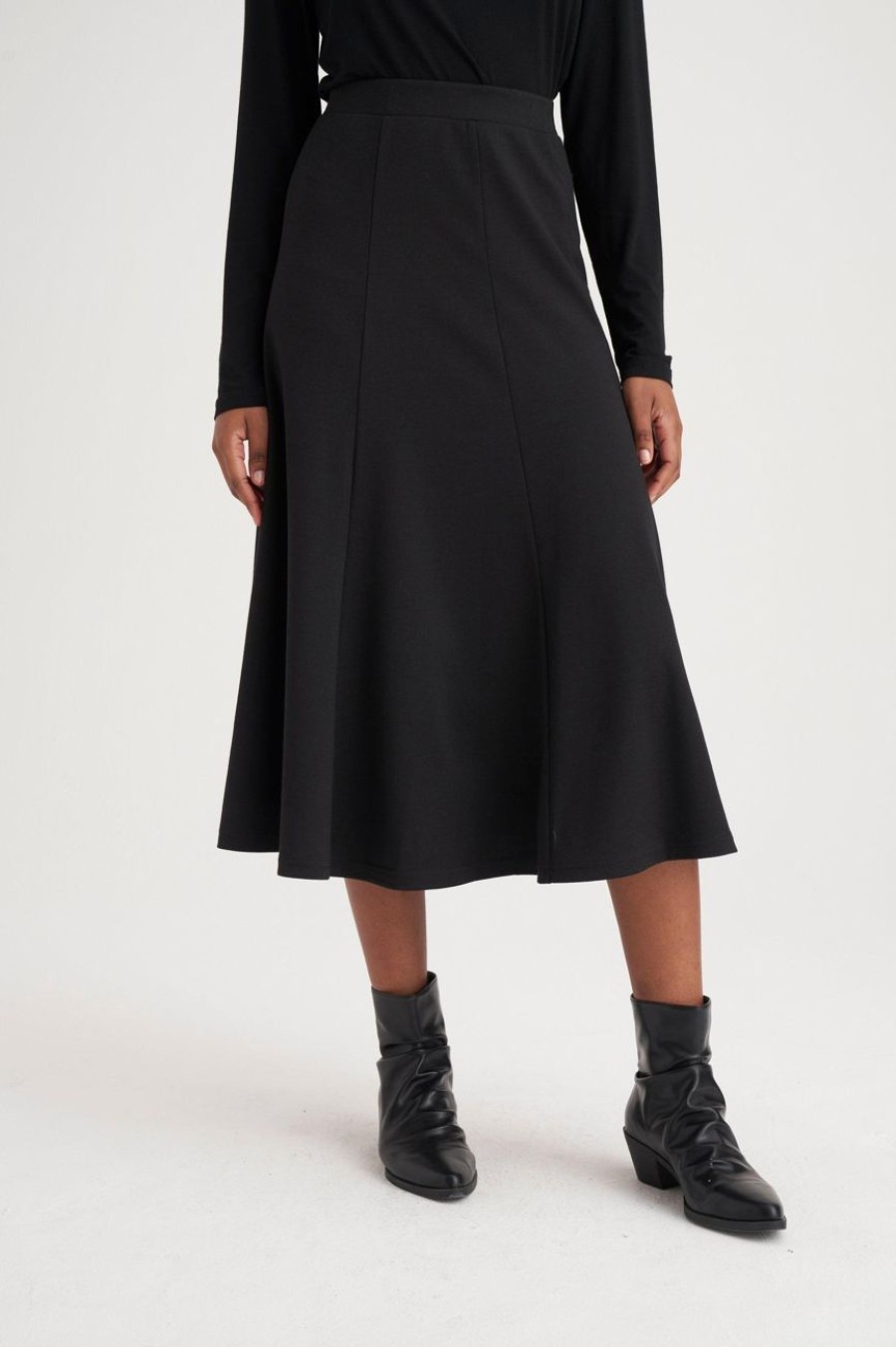 Clothing MILADYS | Ponte Trumpet Skirt Black