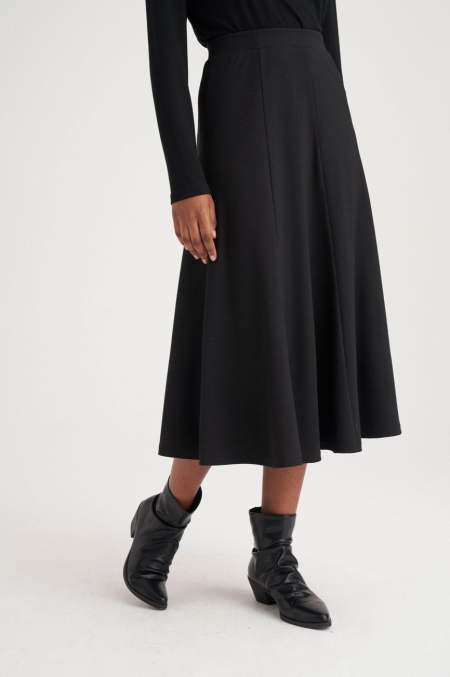 Clothing MILADYS | Ponte Trumpet Skirt Black