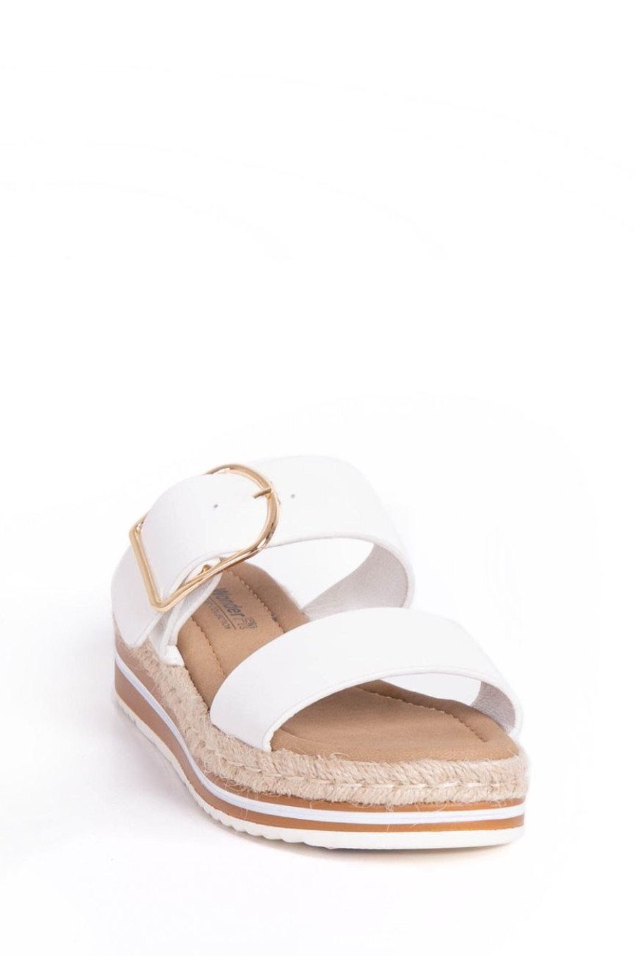 Shoes MILADYS | Slip On Double Strap Mule White