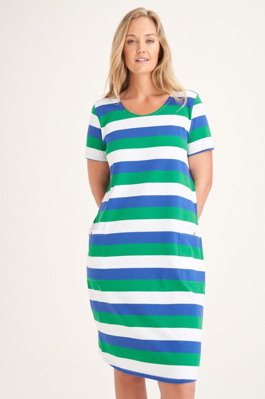 Clothing MILADYS | Stripe Relaxed T-Shirt Dress Multi