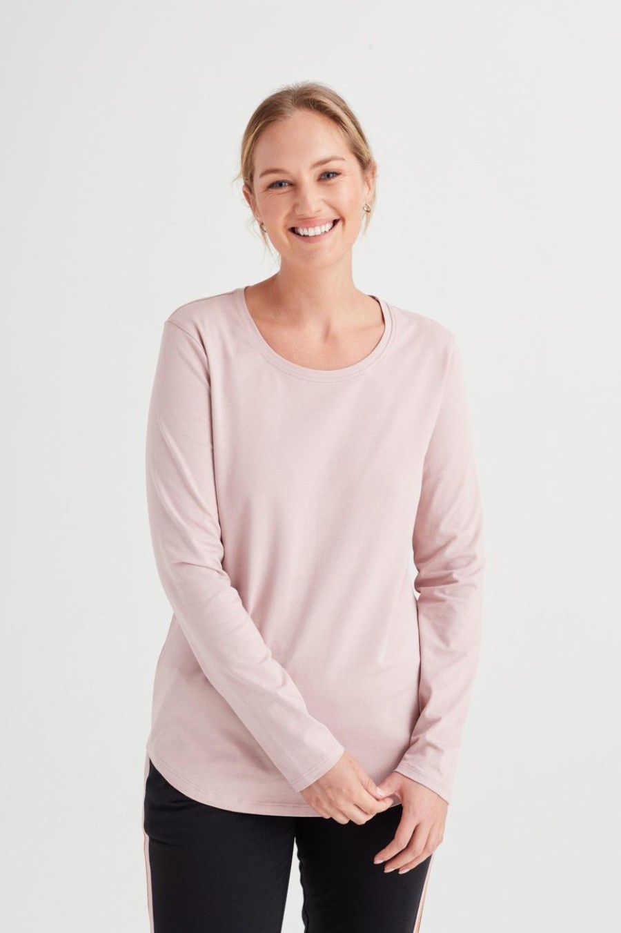 Clothing MILADYS | Basic Long Sleeve T-Shirt Pink Pink Glo