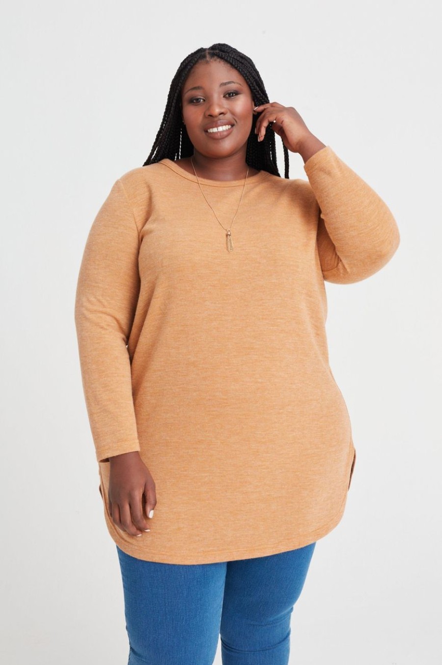 Clothing MILADYS | A-Line Tunic With Necklace Mustard