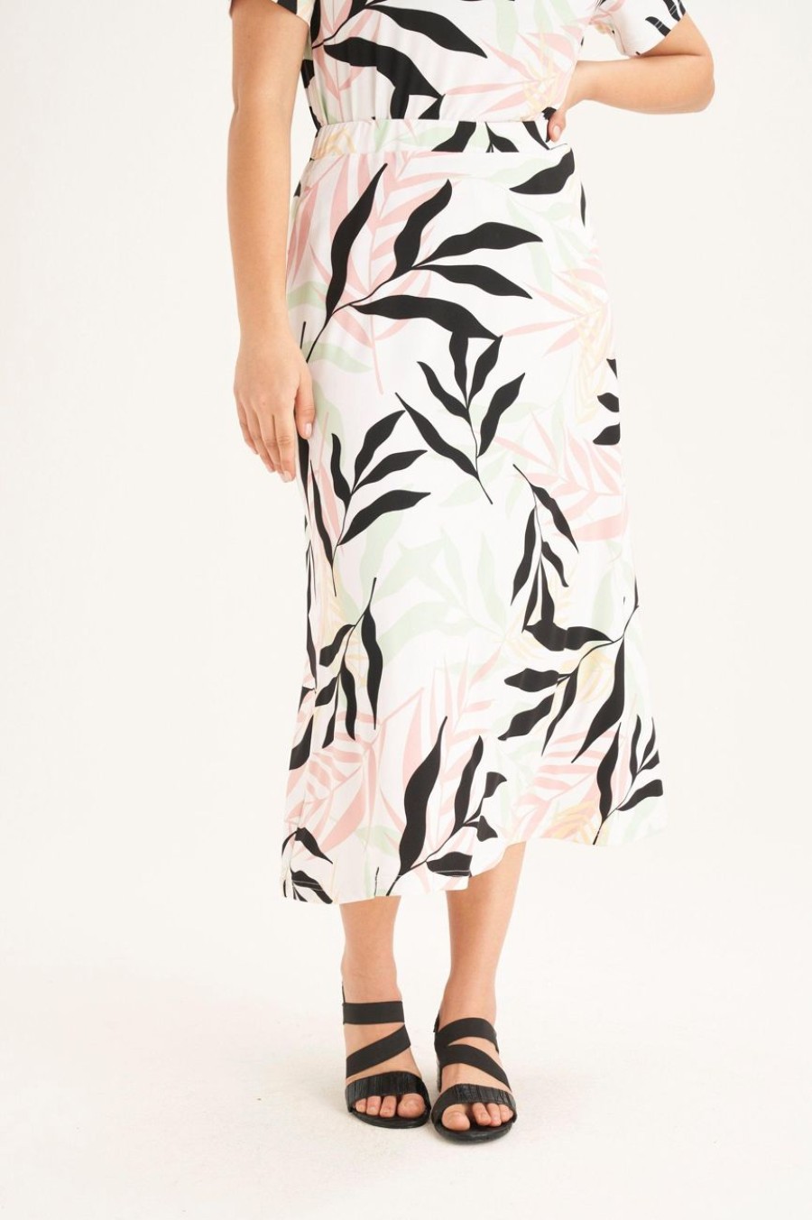 Clothing MILADYS | Leaf Print Skirt Multi