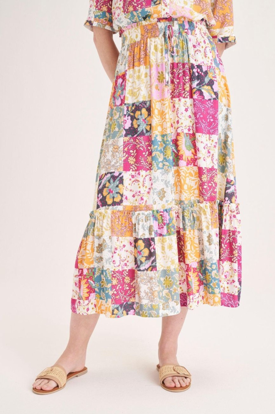 Clothing MILADYS | Patchwork A-Line Skirt Multi