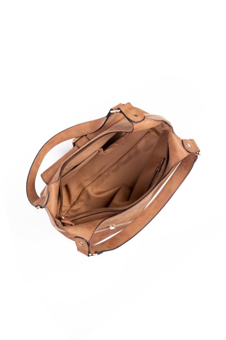 Accessories MILADYS | Buckle Trim Bucket Bag Tan