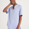 Clothing MILADYS | Crinkle Top Periwinkle