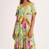 Clothing MILADYS | Floral Print Maxi Tiered Dress Multi