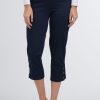 Clothing MILADYS | Twill Jegging Crops Navy