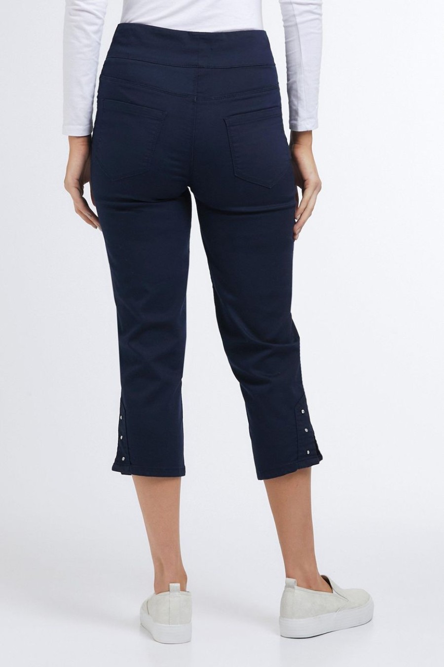 Clothing MILADYS | Twill Jegging Crops Navy