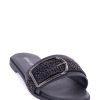 Shoes MILADYS | Single Strap Slip On Sandal Black