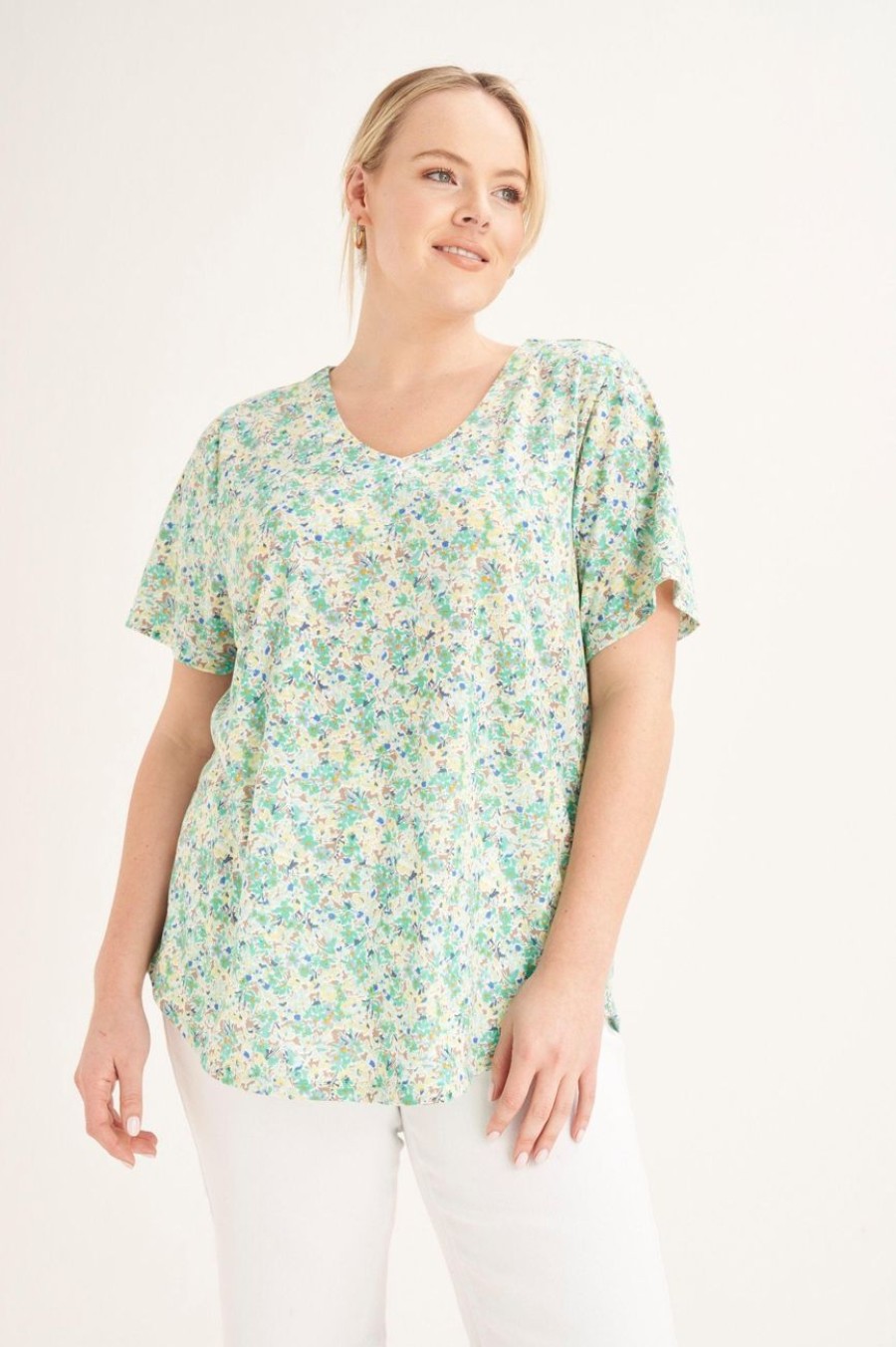 Clothing MILADYS | Ditsy Floral Printed T-Shirt Multi