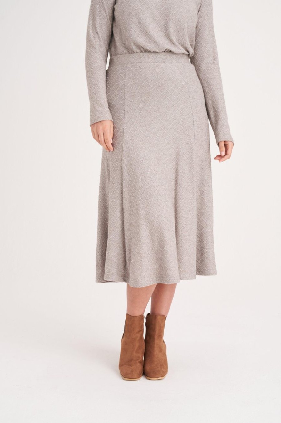 Clothing MILADYS | Knit Trumpet Skirt Stone