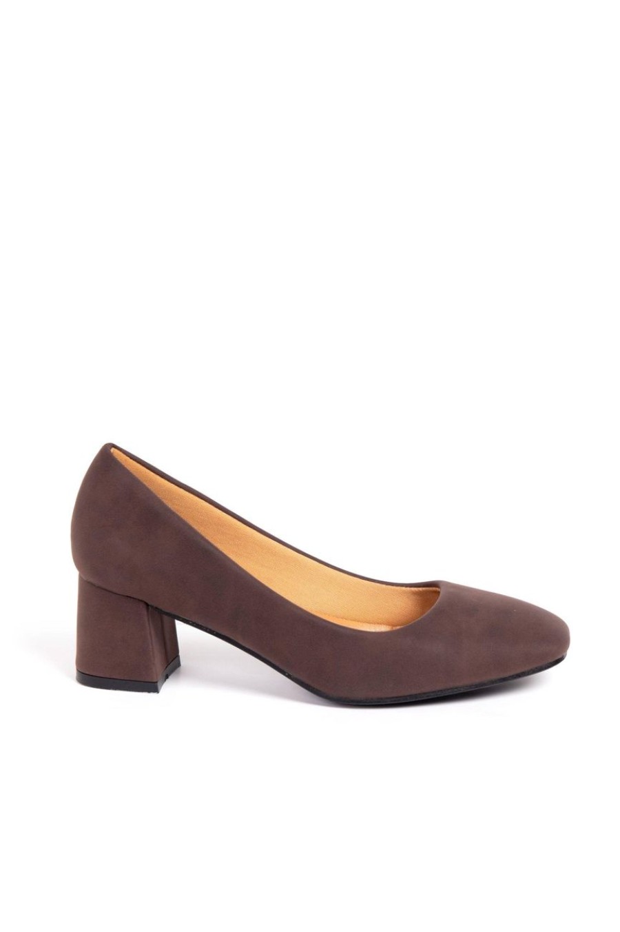 Shoes MILADYS | Block Heel Court Chocolate