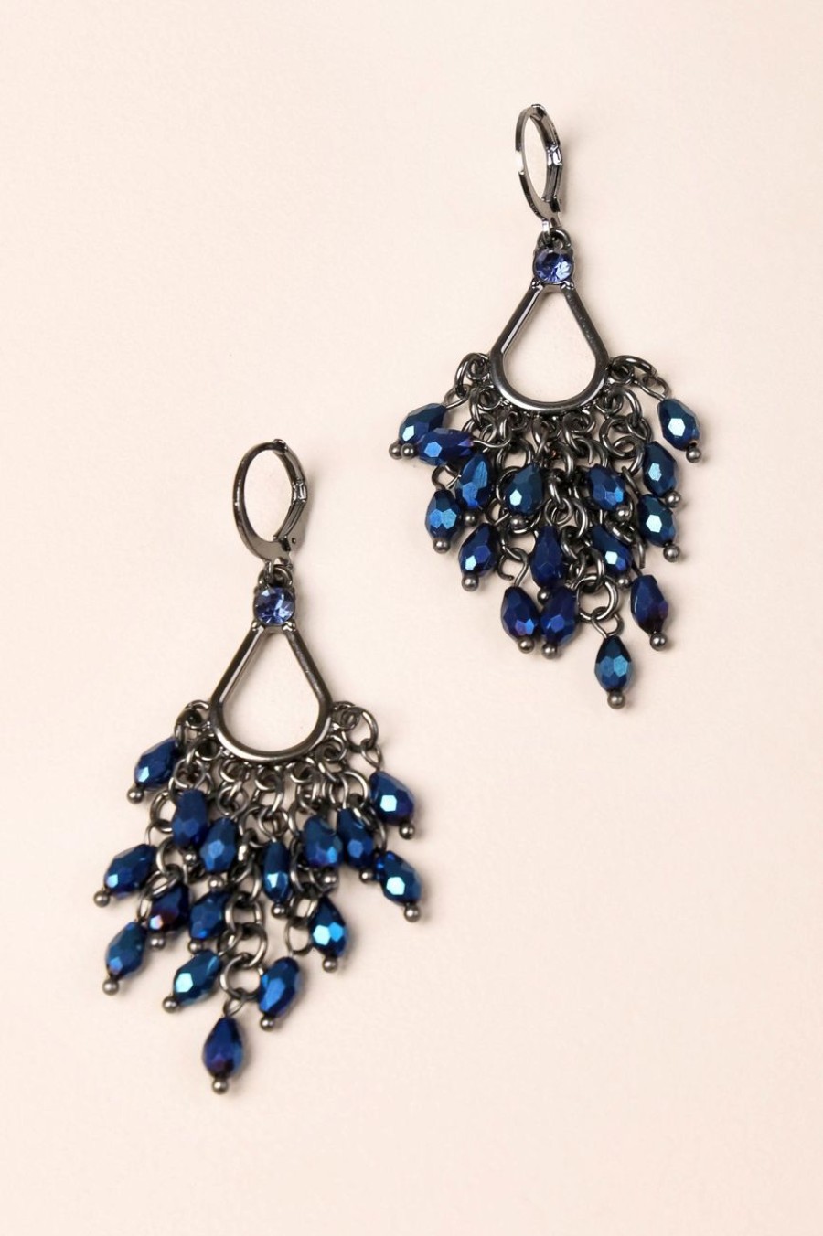 Accessories MILADYS | Beaded Earrings Gunmetal