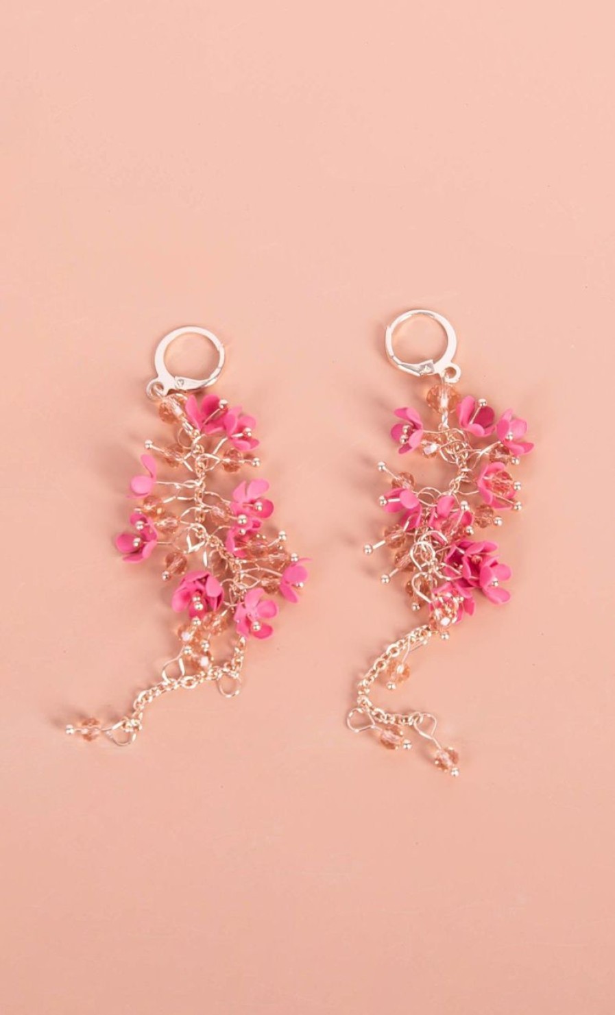 Accessories MILADYS | Flower Drop Earrings Blush Pink