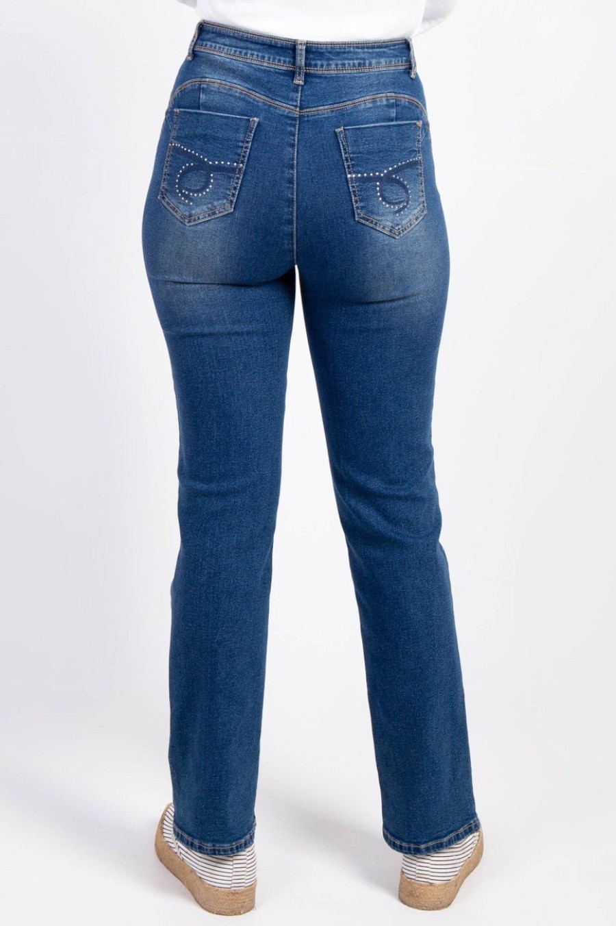 Clothing MILADYS | Wonderfit Straight Leg Denim Jeans Ink