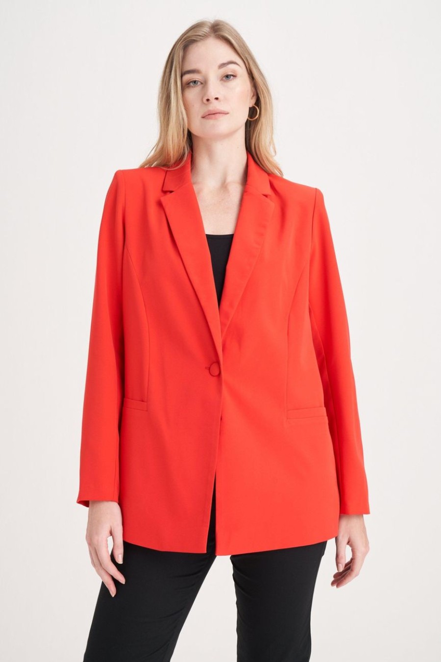 Clothing MILADYS | Red Blazer Fire Engine Red