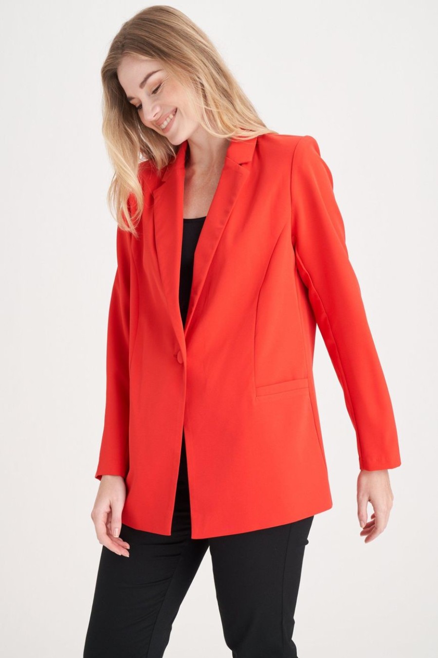 Clothing MILADYS | Red Blazer Fire Engine Red