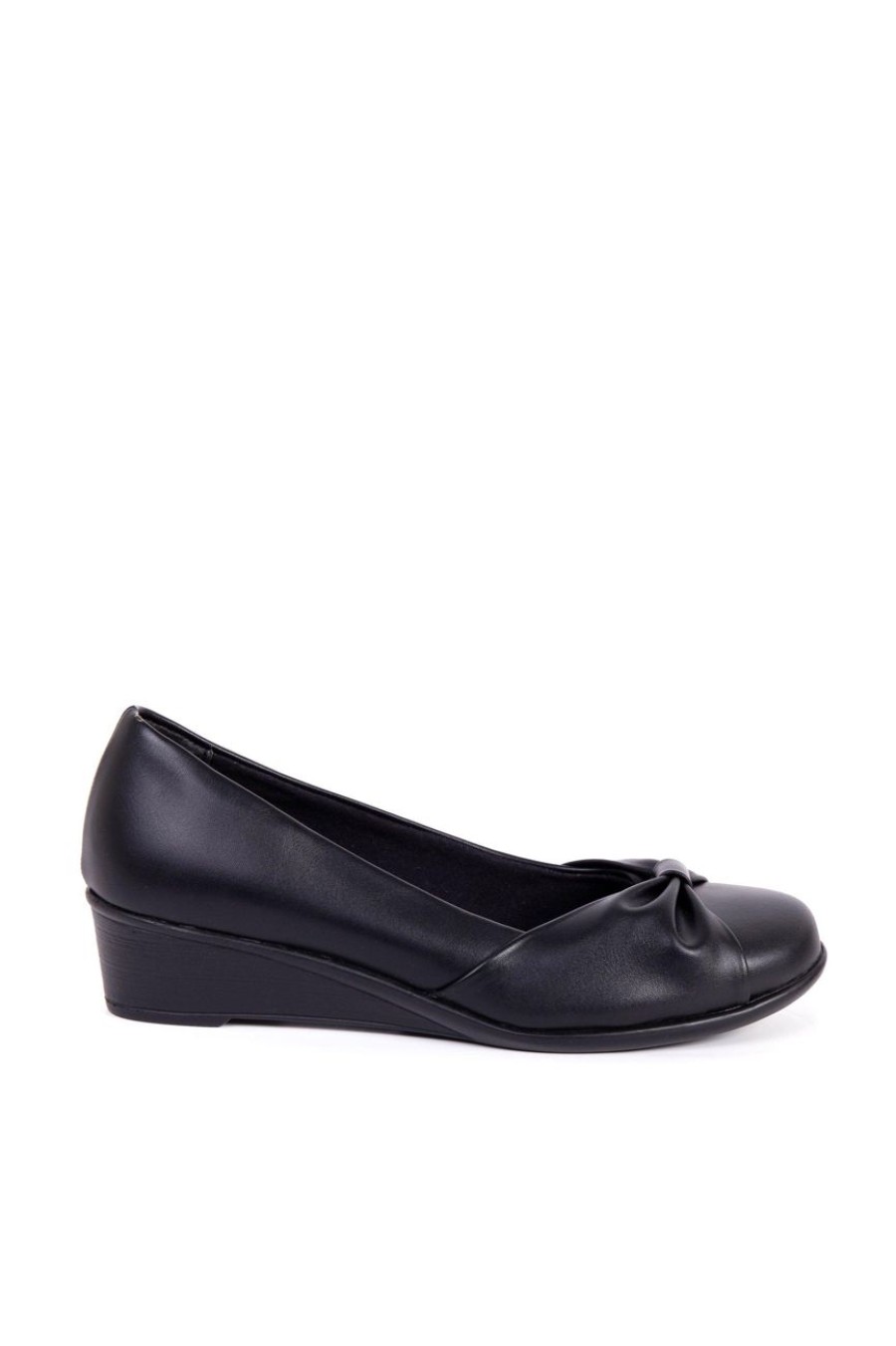 Shoes MILADYS | Wedge With Bow Trim Black